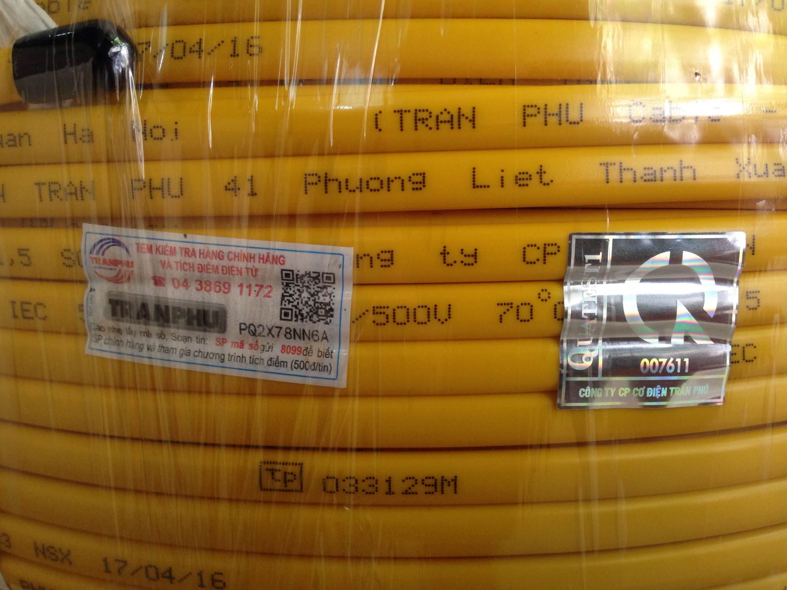 Cách phân biệt dây điện Trần Phú Chính hãng