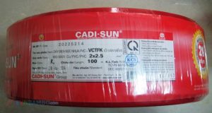 Dây điện cadisun 2x2.5 dây ovan