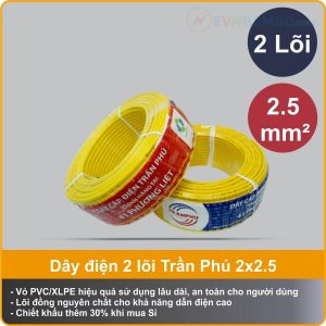 Dây điện Trần Phú CVm2x2.5 chính hãng