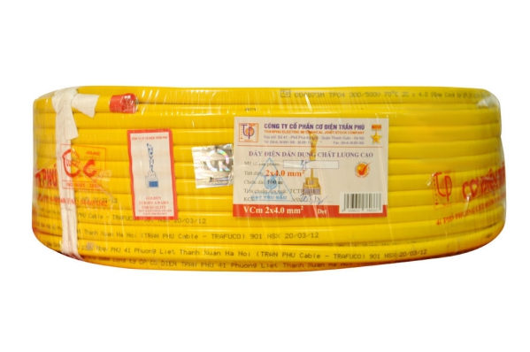 Dây điện đôi mềm Trần Phú 2x4