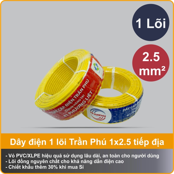 Dây điện Trần Phú VCm 1x2.5