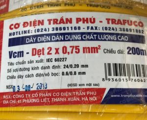 Dây điện Trần Phú CVm 2x0.75